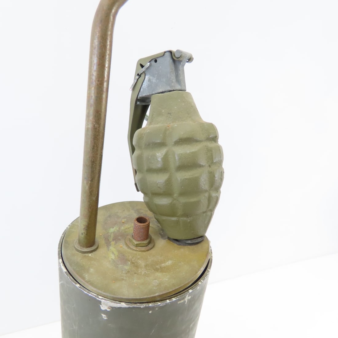 Vintage US Army Mortar Shell Trench Art Lamp - 5