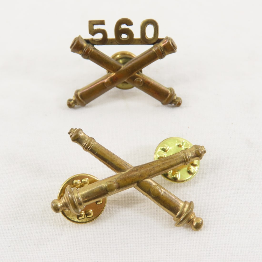 Spanish American & WWI insignia, Crossed Cannons - 12