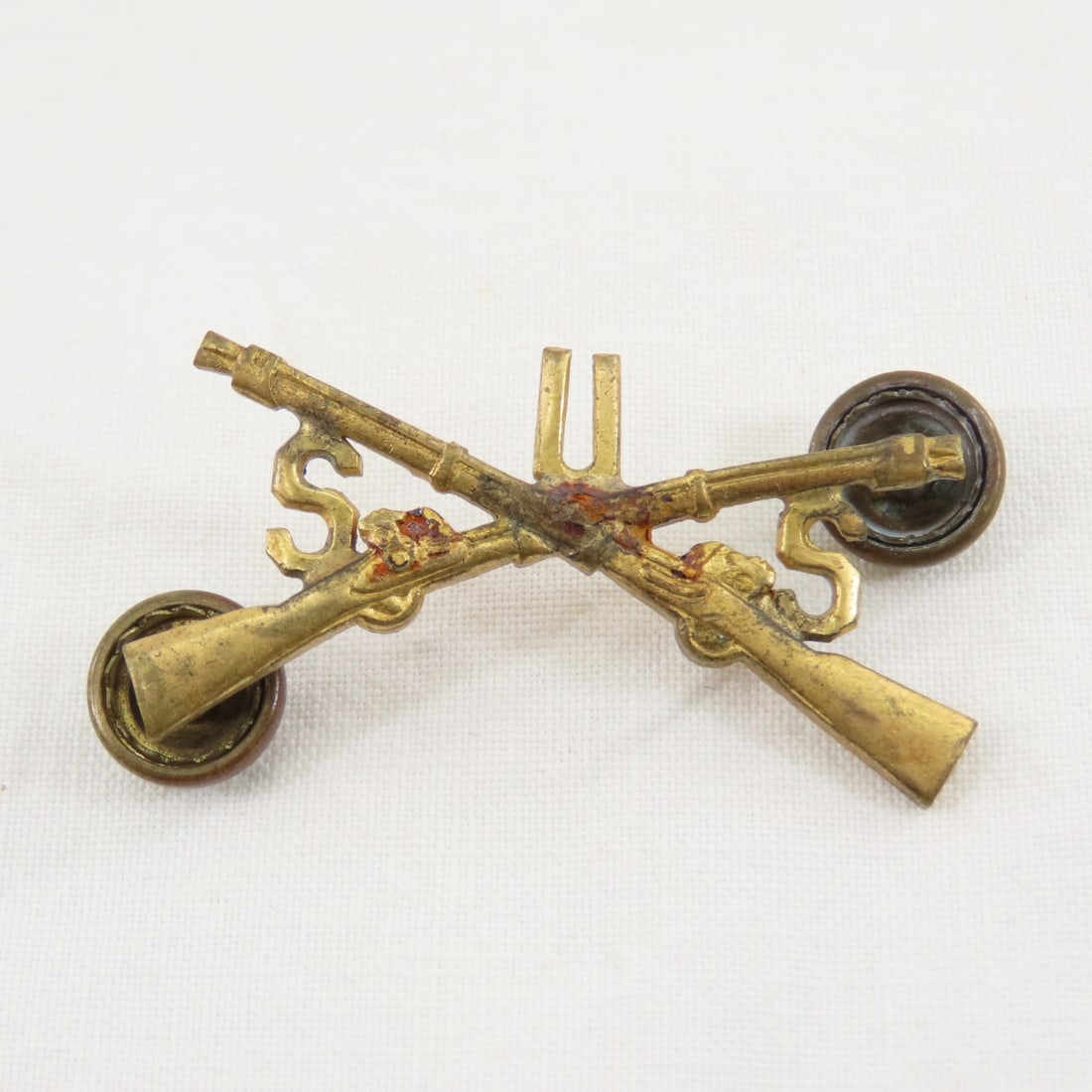 7 SpanAm War Era Crossed Rifle Collar insignia - 8
