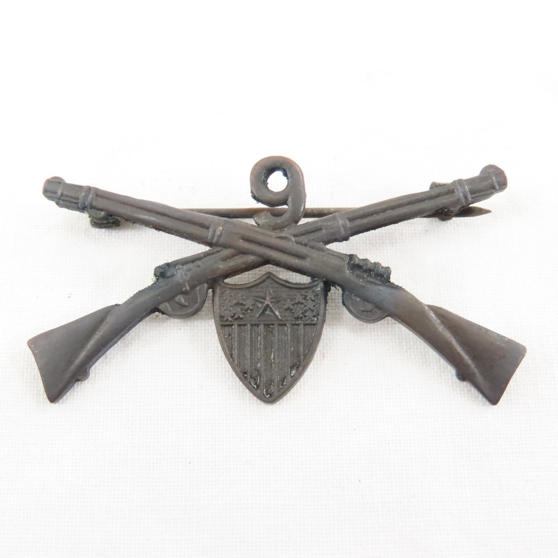 SpanAm War era Infantry Officers Collar Insignia - 5
