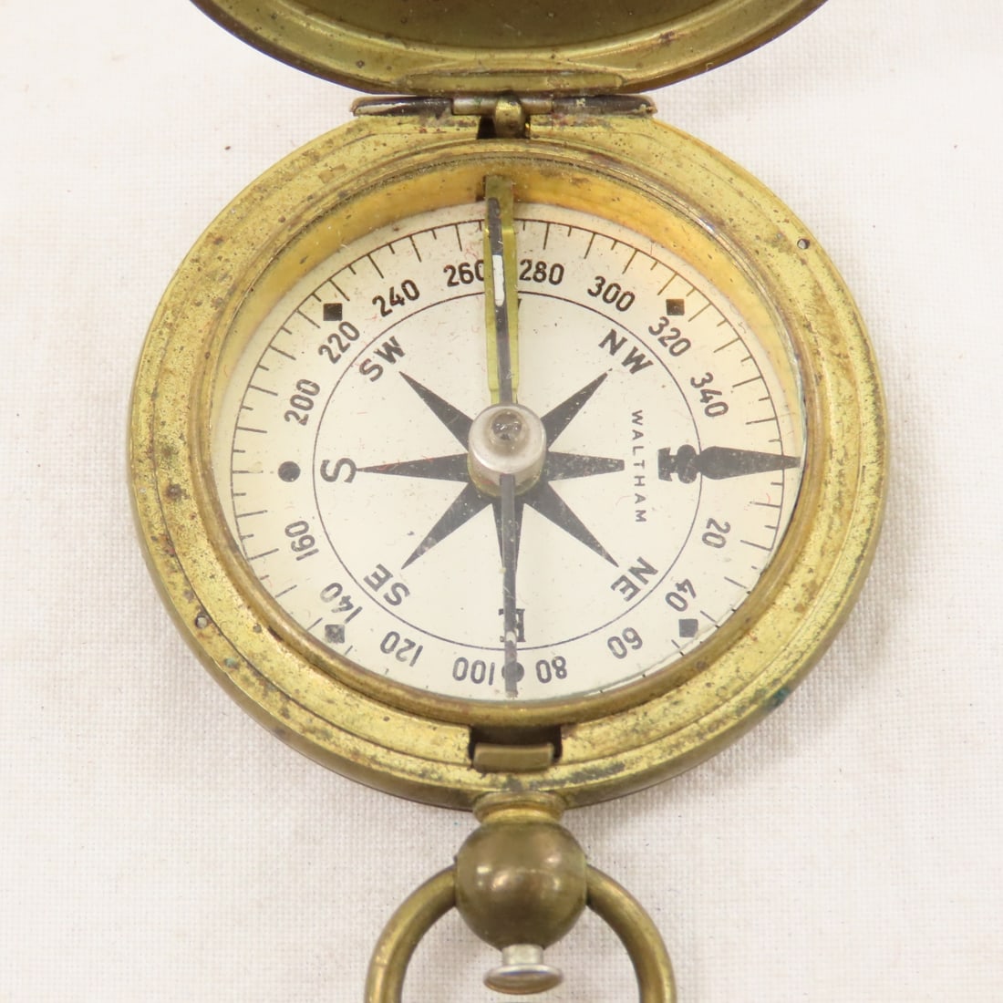 US Military Waltham Compass with Chain & Fob - 3
