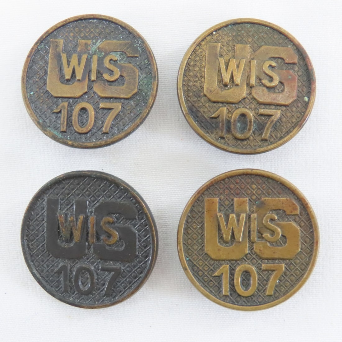 WWI Era US Military Collar Discs, Hat Badge - 6