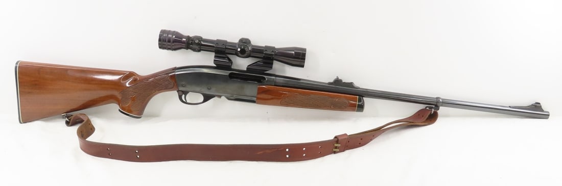 Remington Gamemaster 760 .243 WIN Rifle with Scope: Remington Gamemaster 760 .243 WIN Rifle with Scope - SN# A7136253, pump action, 22" barrel with adjustable front & rear sights, removable magazines, checkered wood forearm and pistol grip stock,