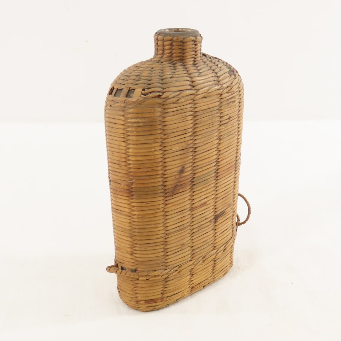 Civil War Era Flask, Police Whistle, Cap Insignia - 2