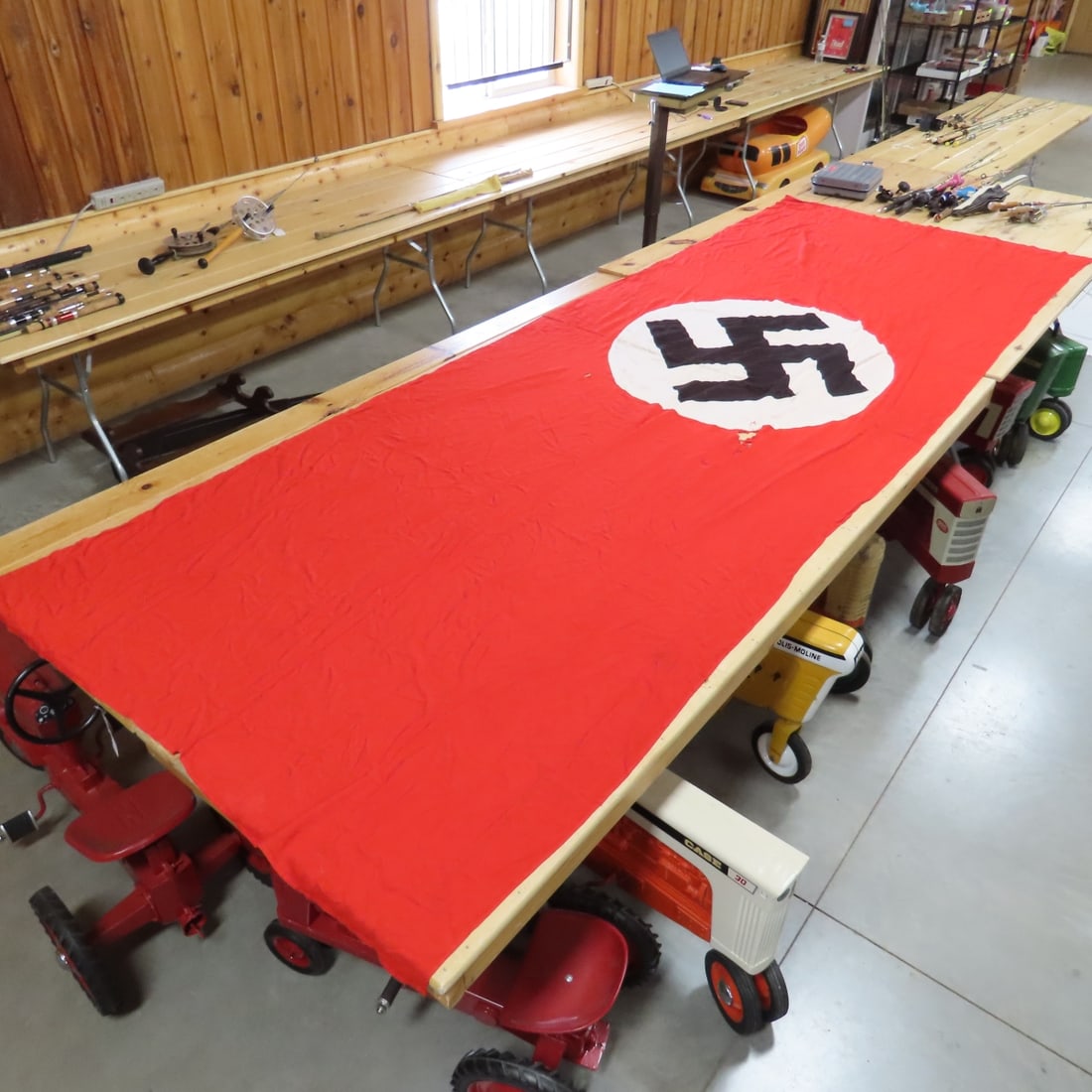 WWII German Swastika Banner Flag - 2