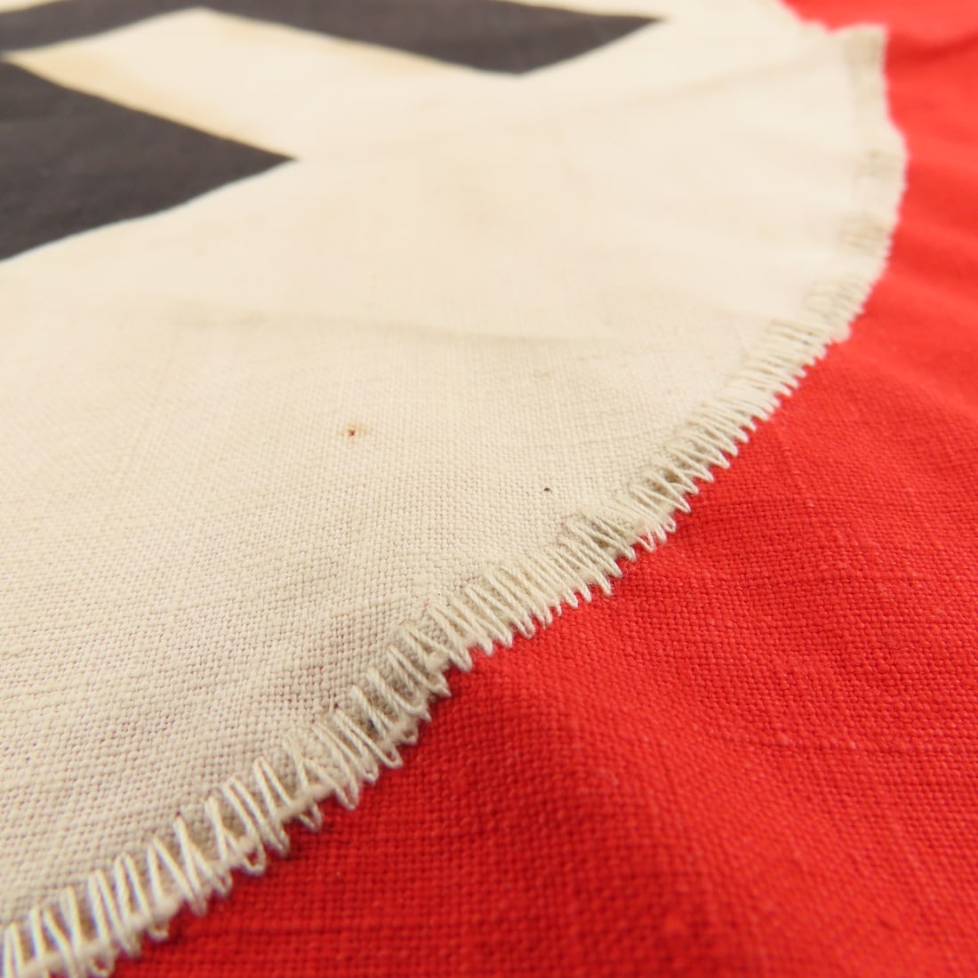 WWII German Swastika Flag with Ties & Fringe - 3