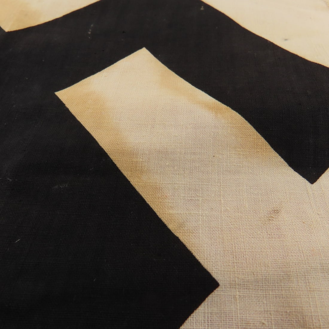 WWII German Swastika Flag with Ties & Fringe - 8