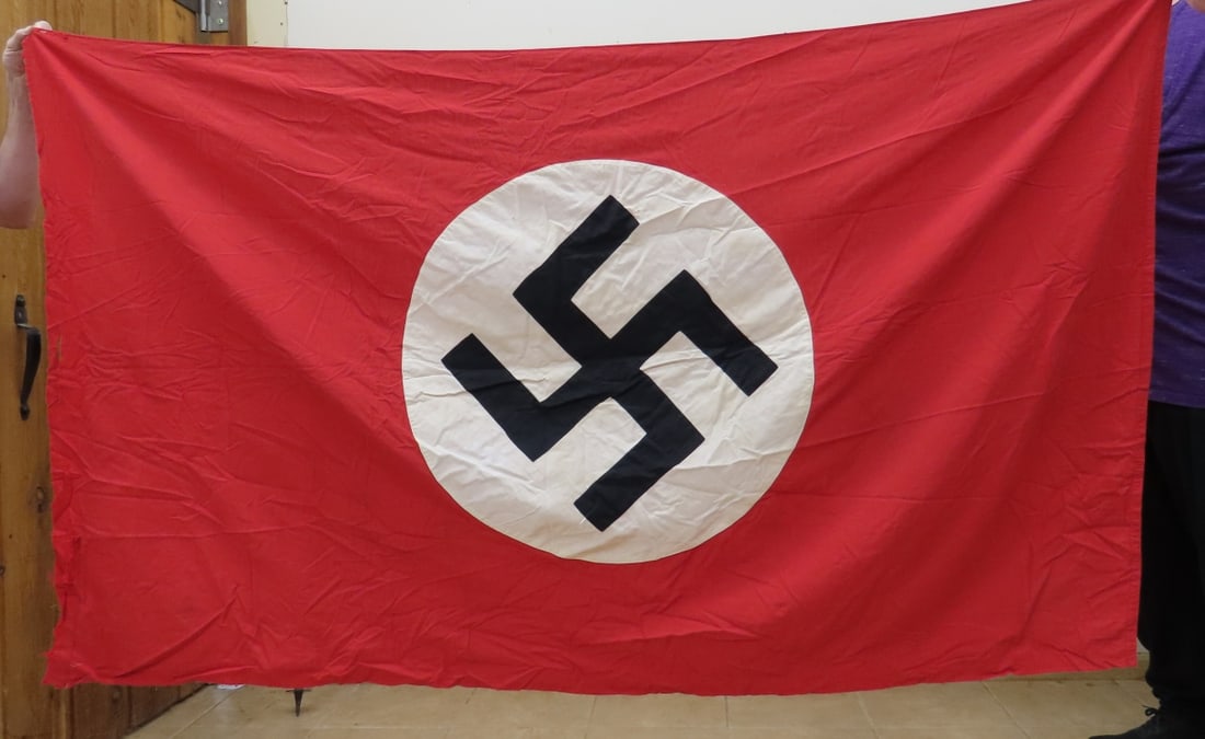 WWII Double Sided German Flag- Damaged - 2