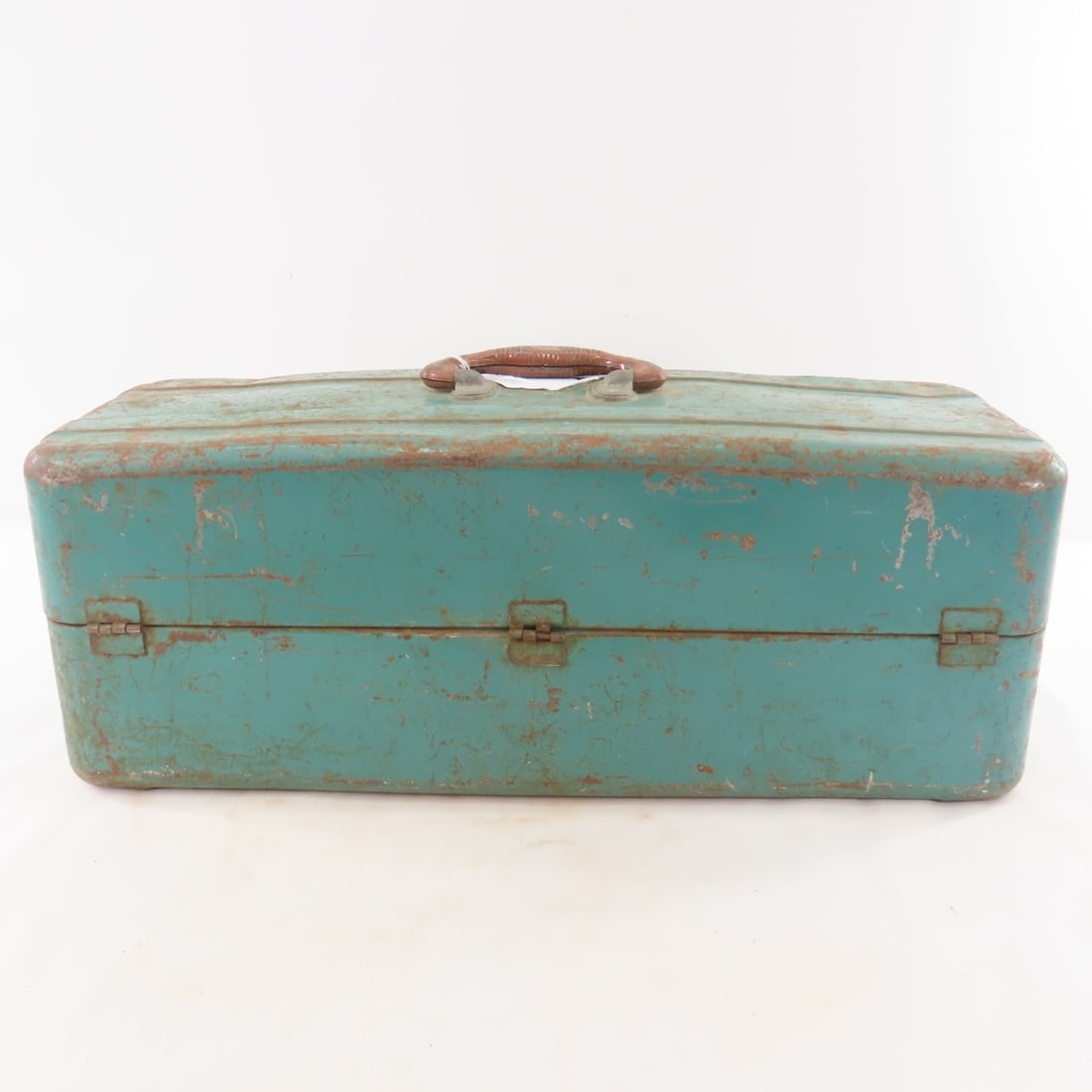 Vintage Metal Union Tackle Box with Lures & Gear - 16