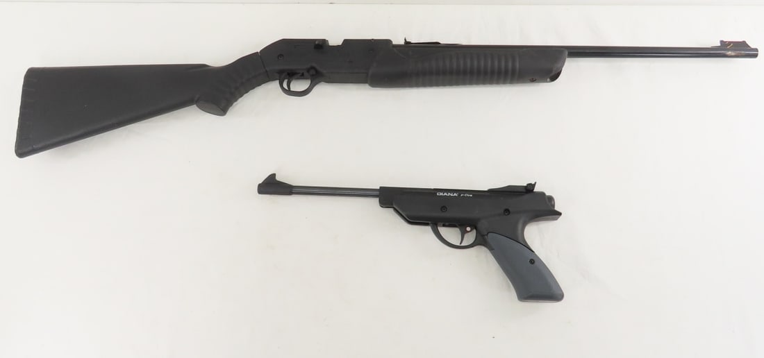 Diana P-5 Air Pistol & Daisy Powerline 901 rifle: Diana P-5 Air Pistol & Daisy Powerline 901 rifle - Both have compression. LOT SIZE: 40x8x4" 5 LBS All information and photos, which are part of the description) are intended to be as accurate as