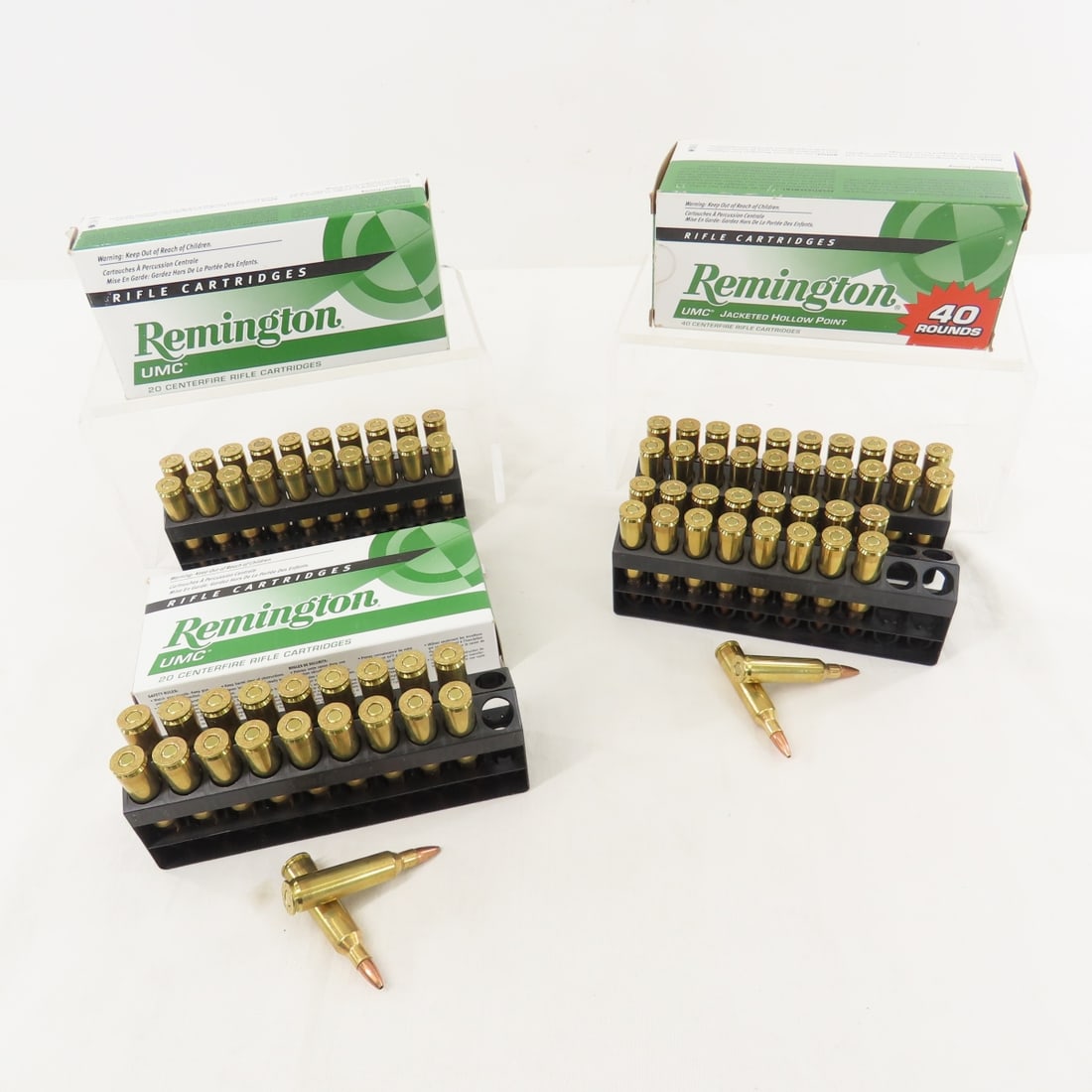 78 Rounds Remington 22-250 JHP Ammunition: 78 Rounds Remington 22-250 JHP Ammunition - 2 boxes of 20 and 1 pack of 40. LOT SIZE: 6x6x3" 4 LBS All information and photos, which are part of the description) are intended to be as accurate as