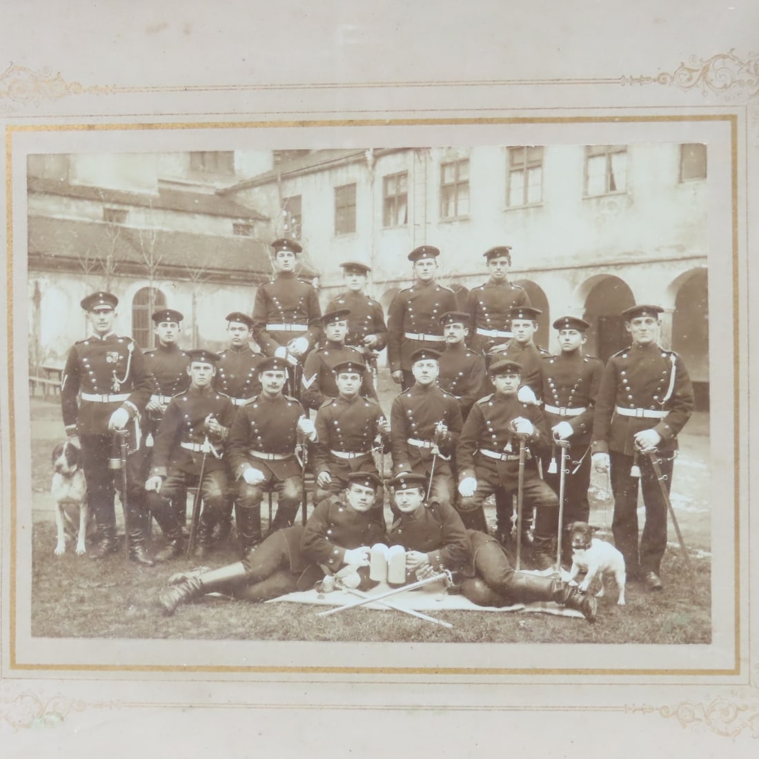 4 German WWI Regimental Photos- 2 Framed - 3