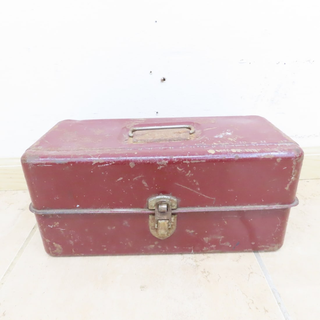 7 Vintage Metal Tackle & Tool Boxes, Empty - 10