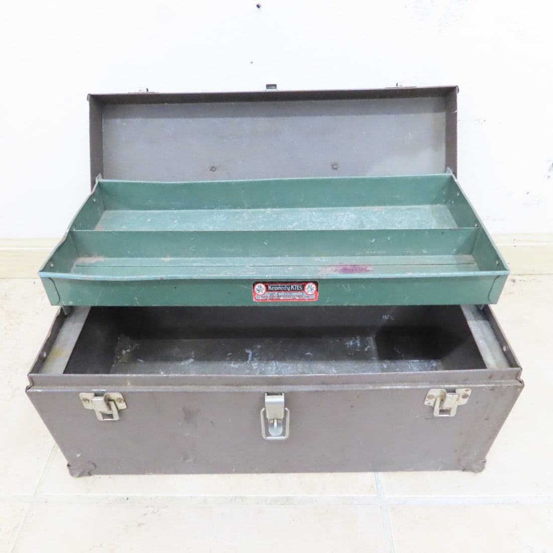7 Vintage Metal Tackle & Tool Boxes, Empty - 16