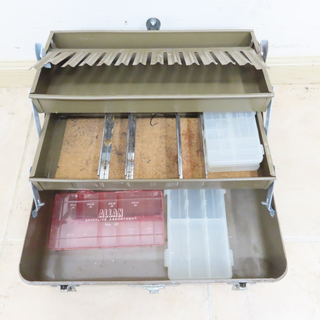 7 Vintage Metal Tackle & Tool Boxes, Empty - 20