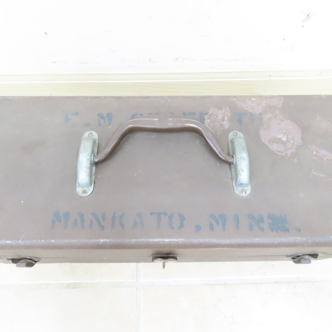 7 Vintage Metal Tackle & Tool Boxes, Empty - 3