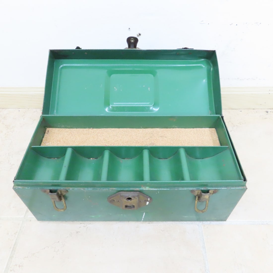 7 Vintage Metal Tackle & Tool Boxes, Empty - 8