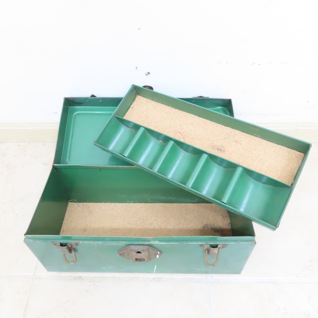7 Vintage Metal Tackle & Tool Boxes, Empty - 9