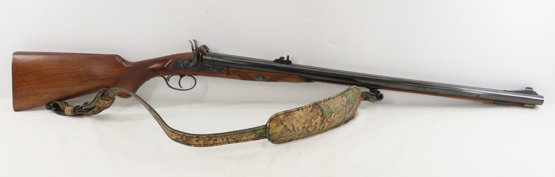 Pedersoli Kodiak Express .50 Cal SxS Muzzleloader: Pedersoli Kodiak Express .50 Cal SxS Muzzleloader - NVSN, 28" barrels, front ramp sight and adjustable rear wing sights, exposed hammers, double trigger, bear at waterfall scene on receiver, ram rod, 