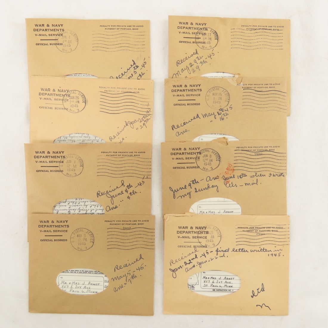 WWII Soldier Letters To and From Home - 14