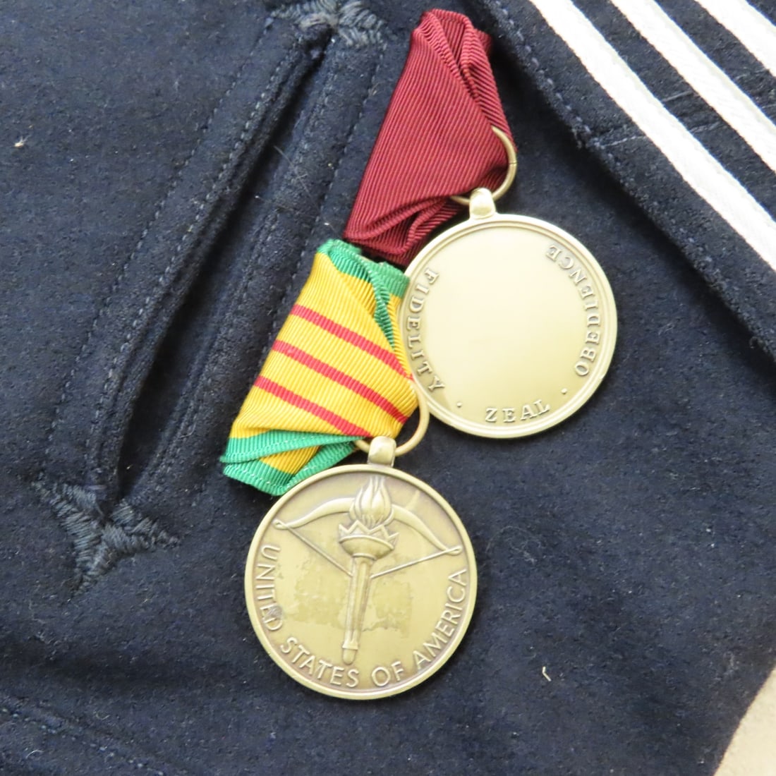 US Navy Vietnam Uniform, U.S.S. Lucid with Medals - 6