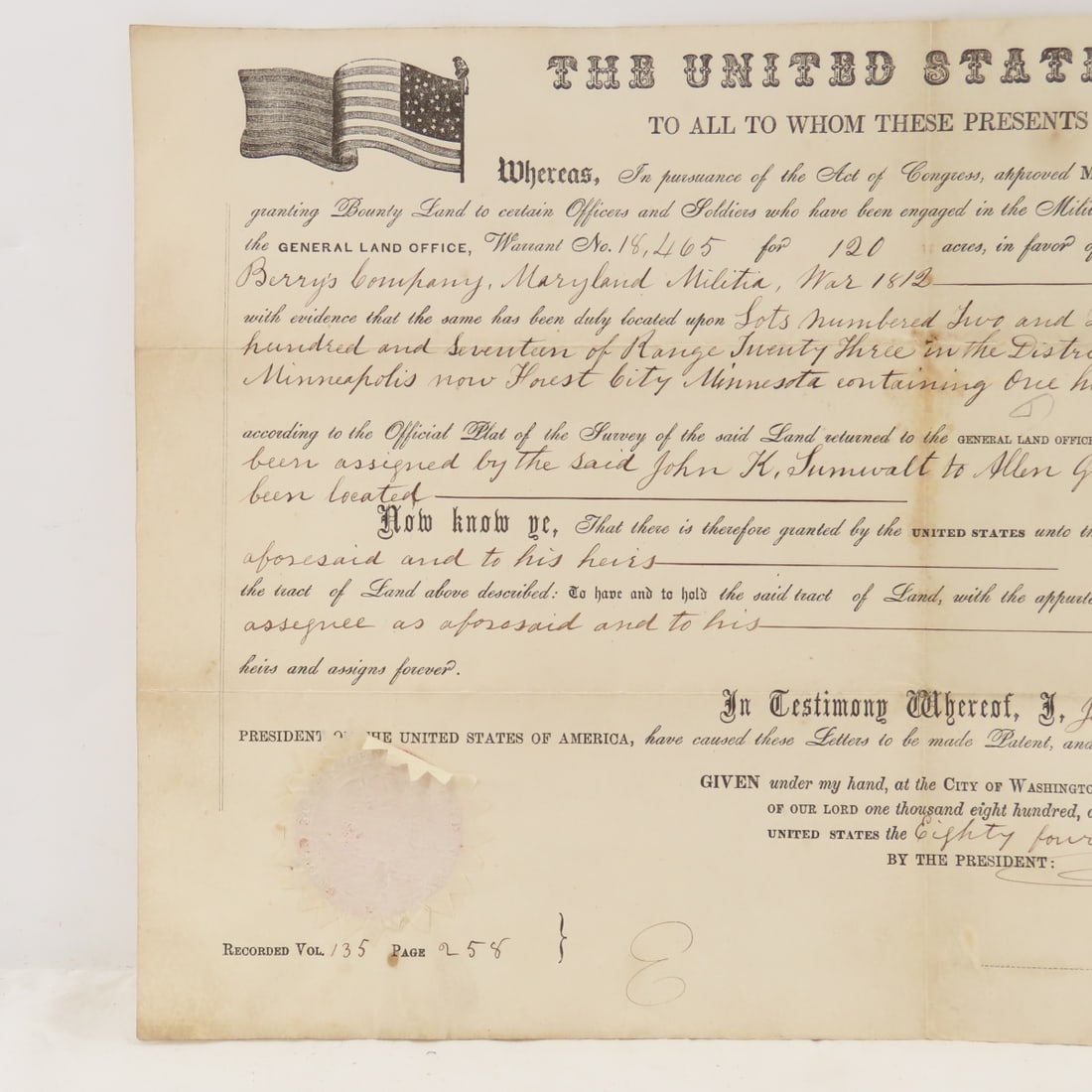 15th Minnesota Spanish American War Papers & Photo - 3