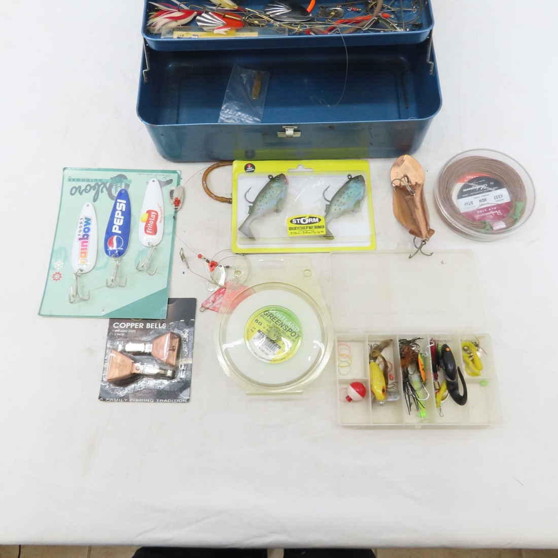 4 Vintage Metal & Plastic Tackle Boxes & Lures - 4