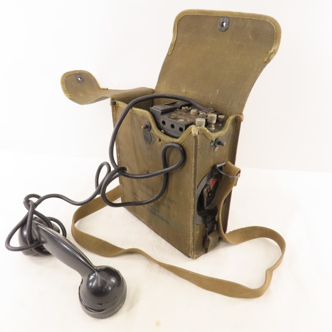 Military items, web gear, Signal Corps Phone - 3
