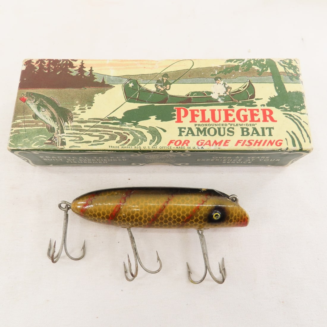 3 Heddon & 3 Pflueger Lures w/Boxes in Tackle Box - 2