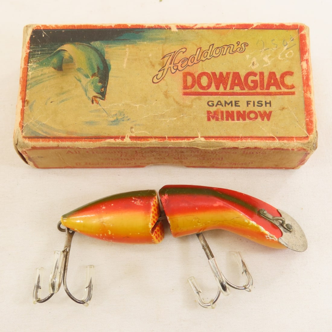 3 Heddon & 3 Pflueger Lures w/Boxes in Tackle Box - 8
