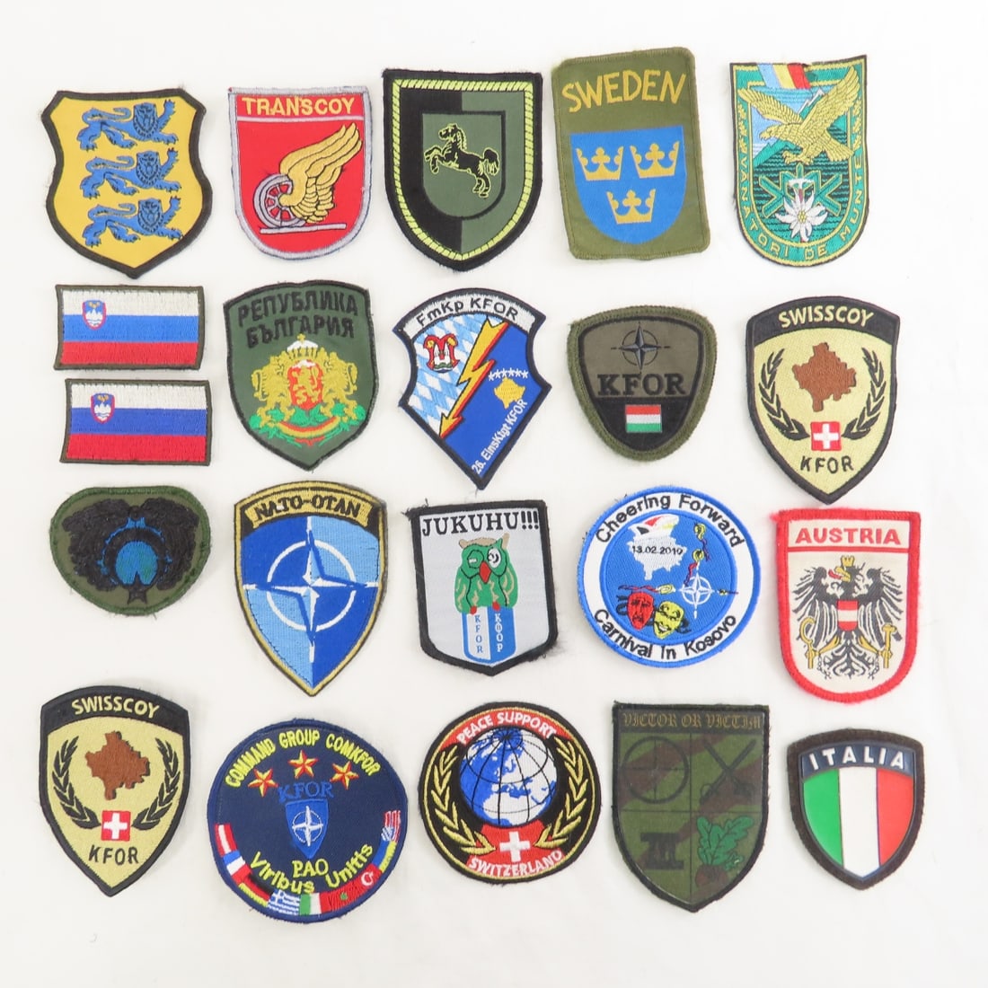 Collection of Velcro Military Patches in Briefcase - 2