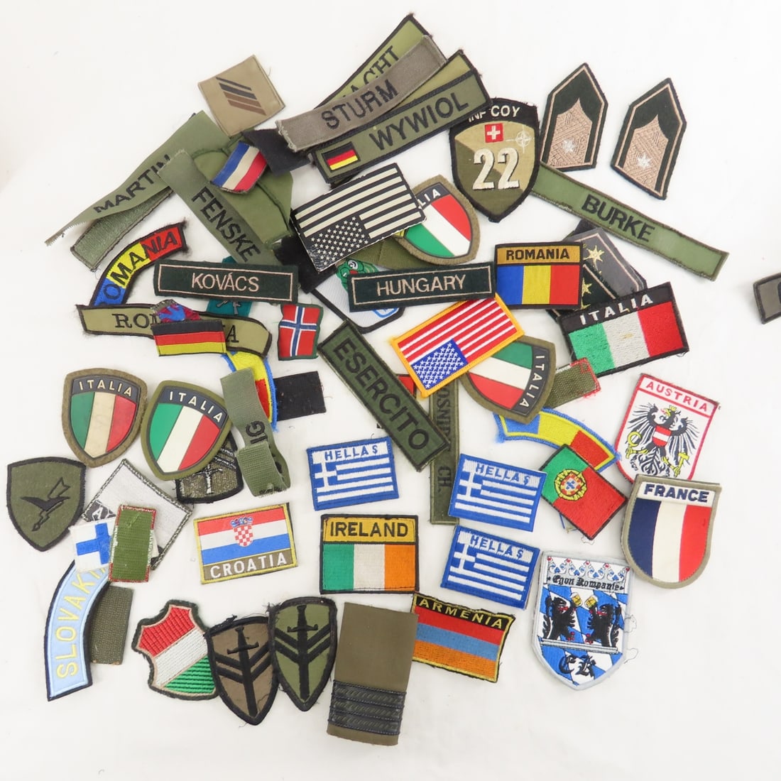 Collection of Velcro Military Patches in Briefcase - 7
