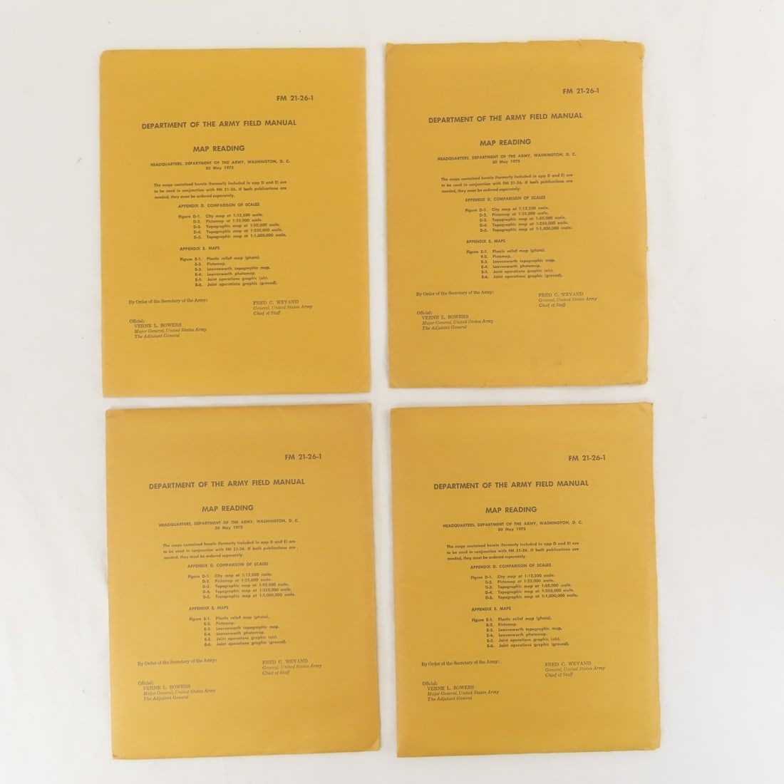 1975 US Army Map Reading Field Manual Packets - 2