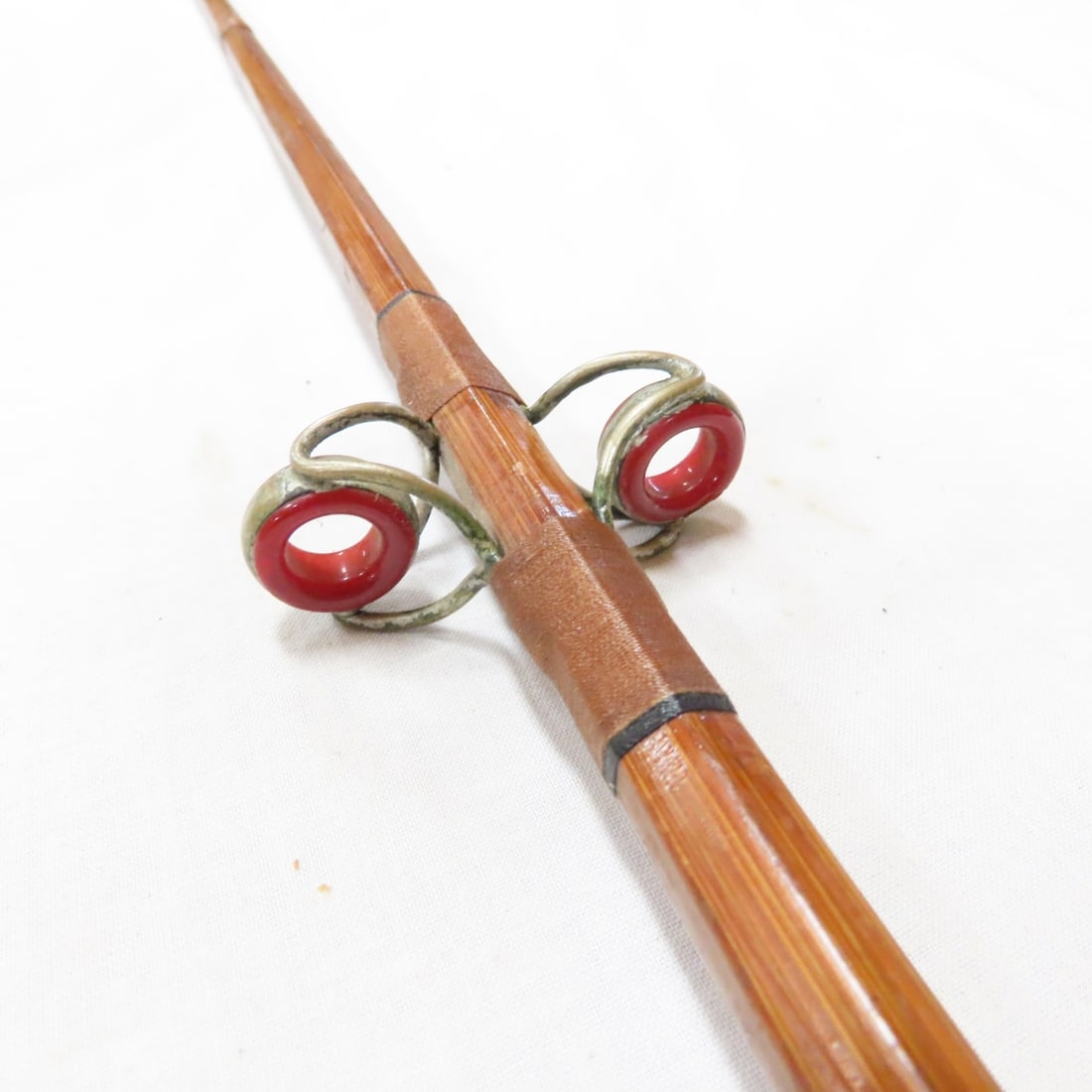 7 Vintage 6-Sided Bamboo Cane Poles - 8
