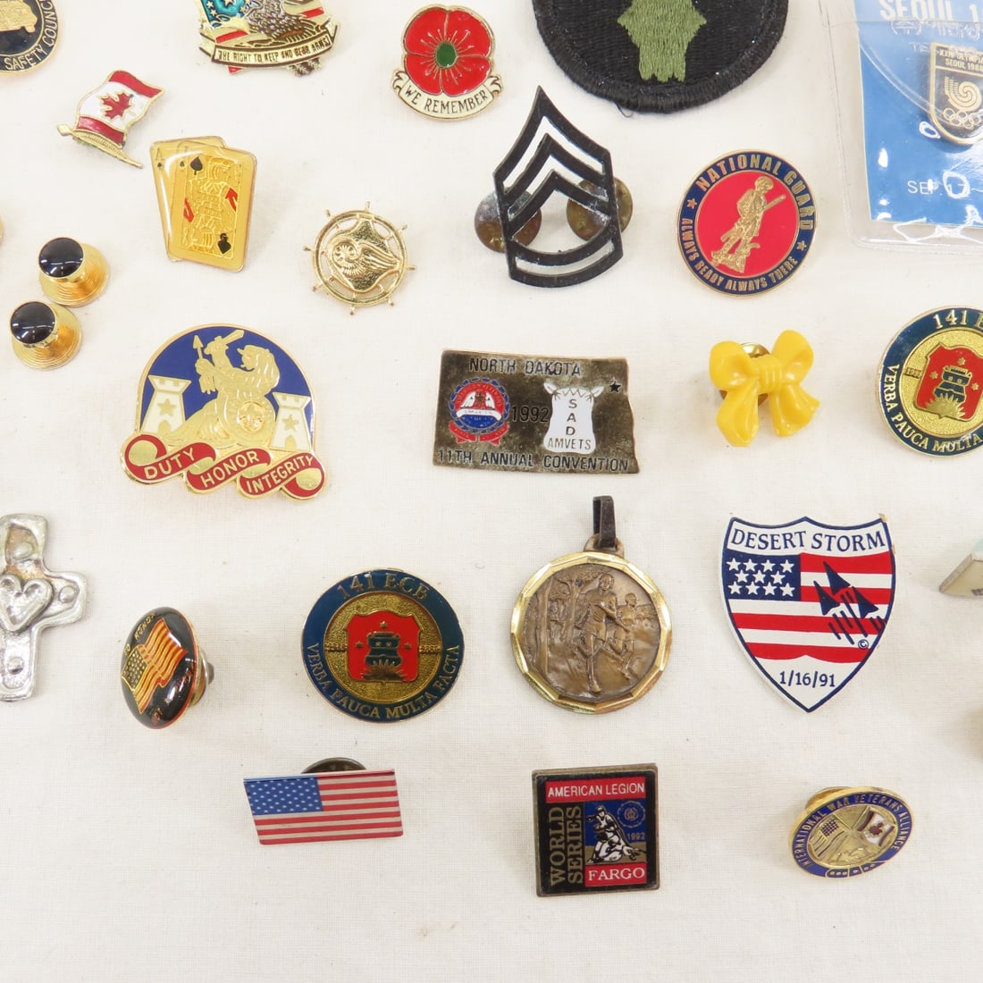 Collection of Military & Other Pins, Medals, More - 10