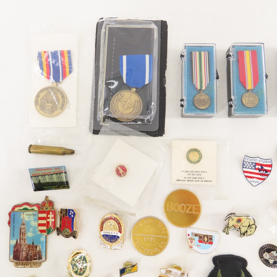 Collection of Military & Other Pins, Medals, More - 2
