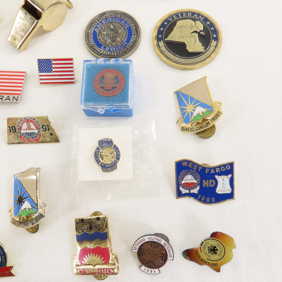 Collection of Military & Other Pins, Medals, More - 8