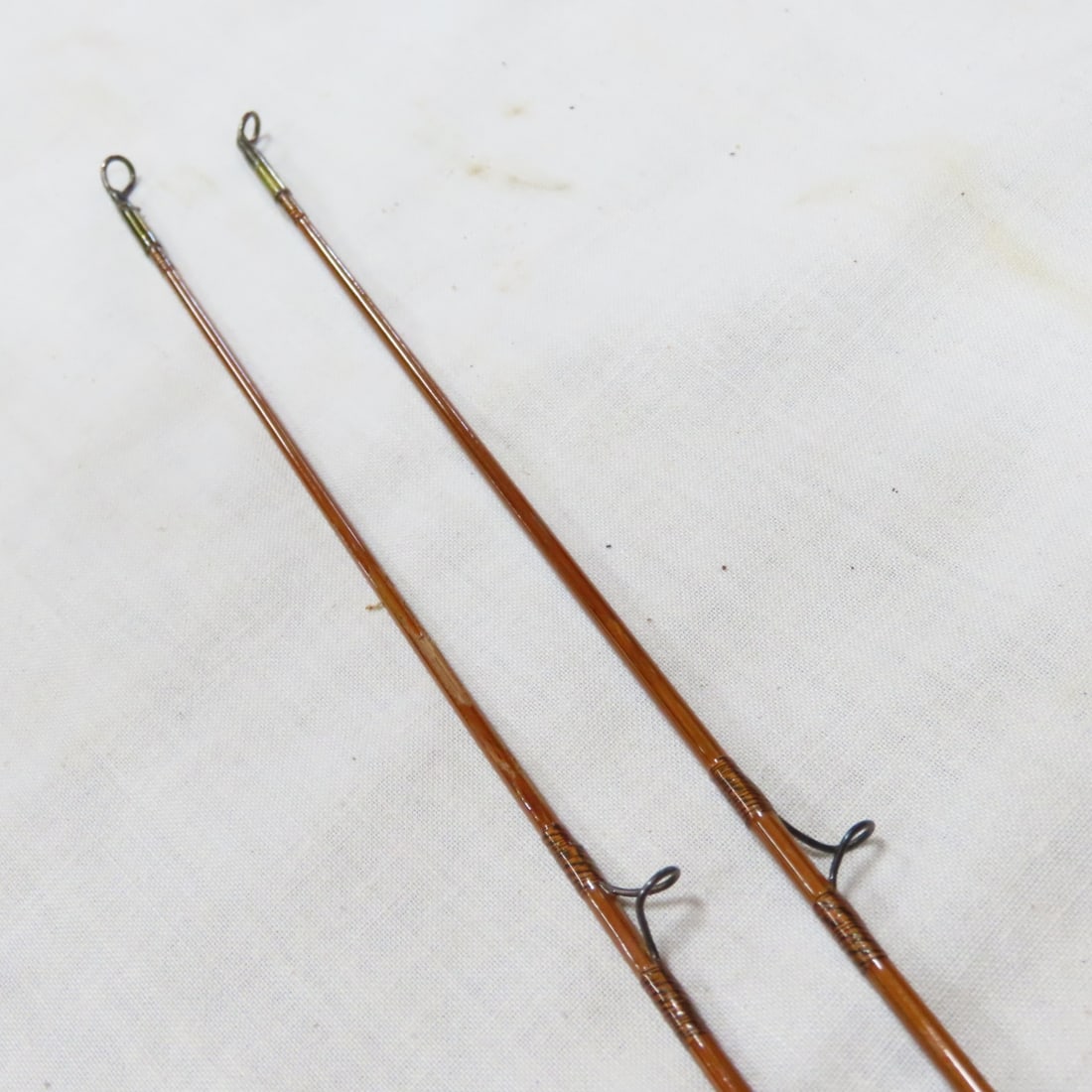 3 Vintage 3-Piece 6-Sided Bamboo Fly Fishing Rods - 8