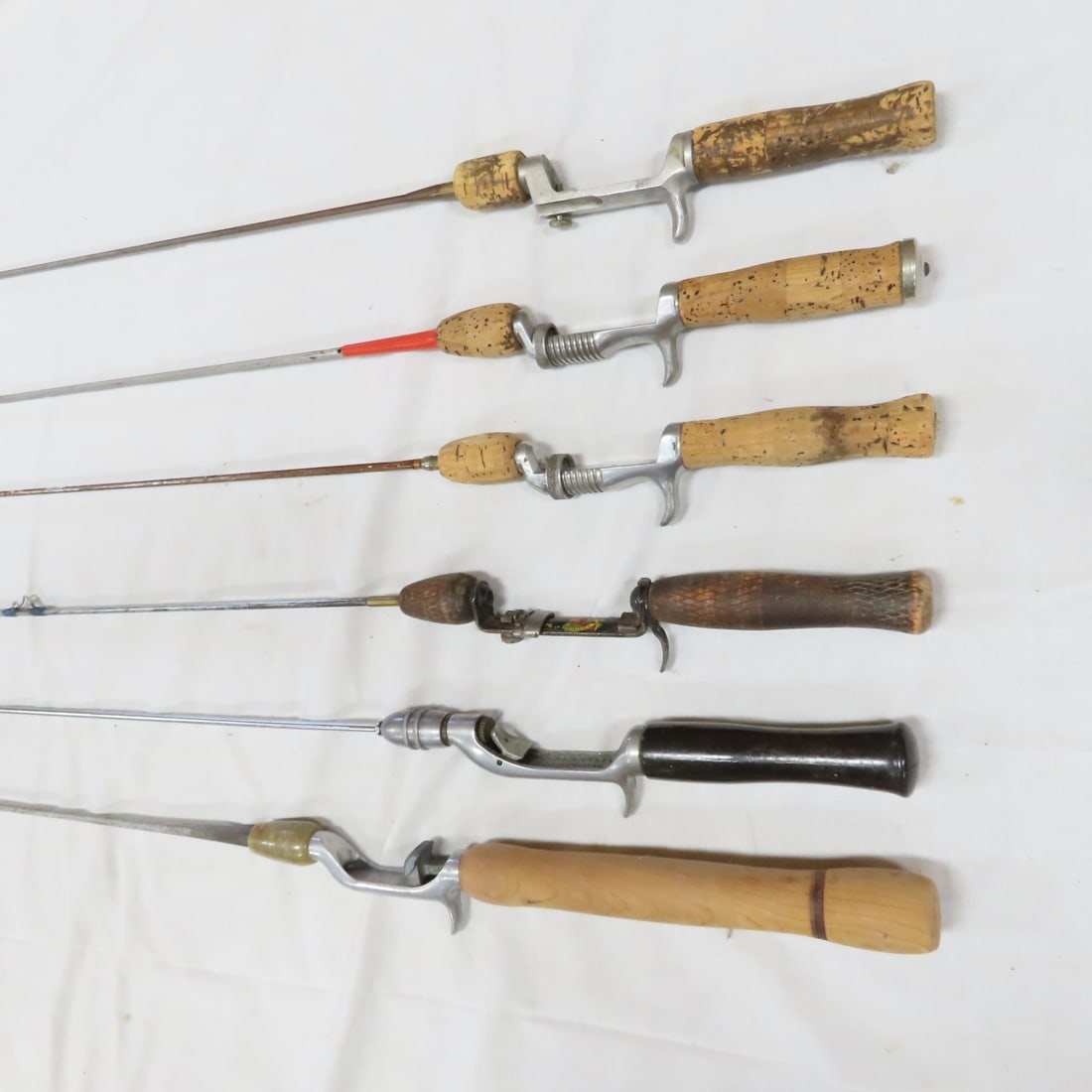 6 Vintage Steel One-Piece Casting Fishing Rods - 2