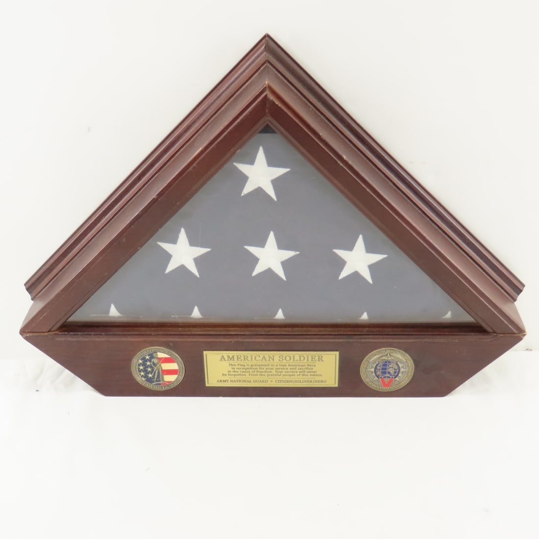 Collection of Folded US Flags in Display Cases - 2