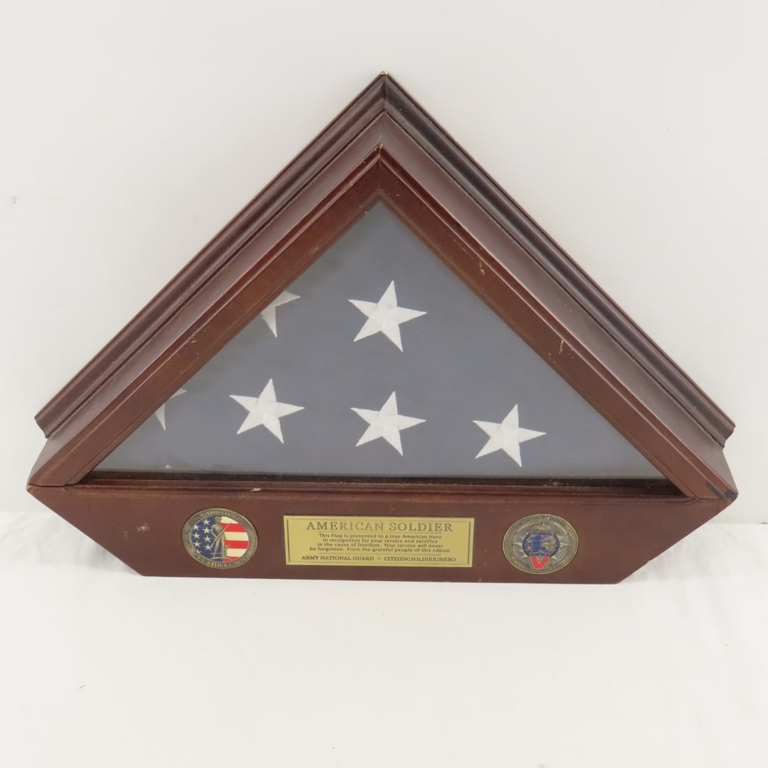 Collection of Folded US Flags in Display Cases - 4