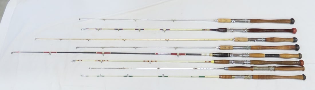 8 Vintage Baitcasting Trolling Fishing Rods (1 of 20)