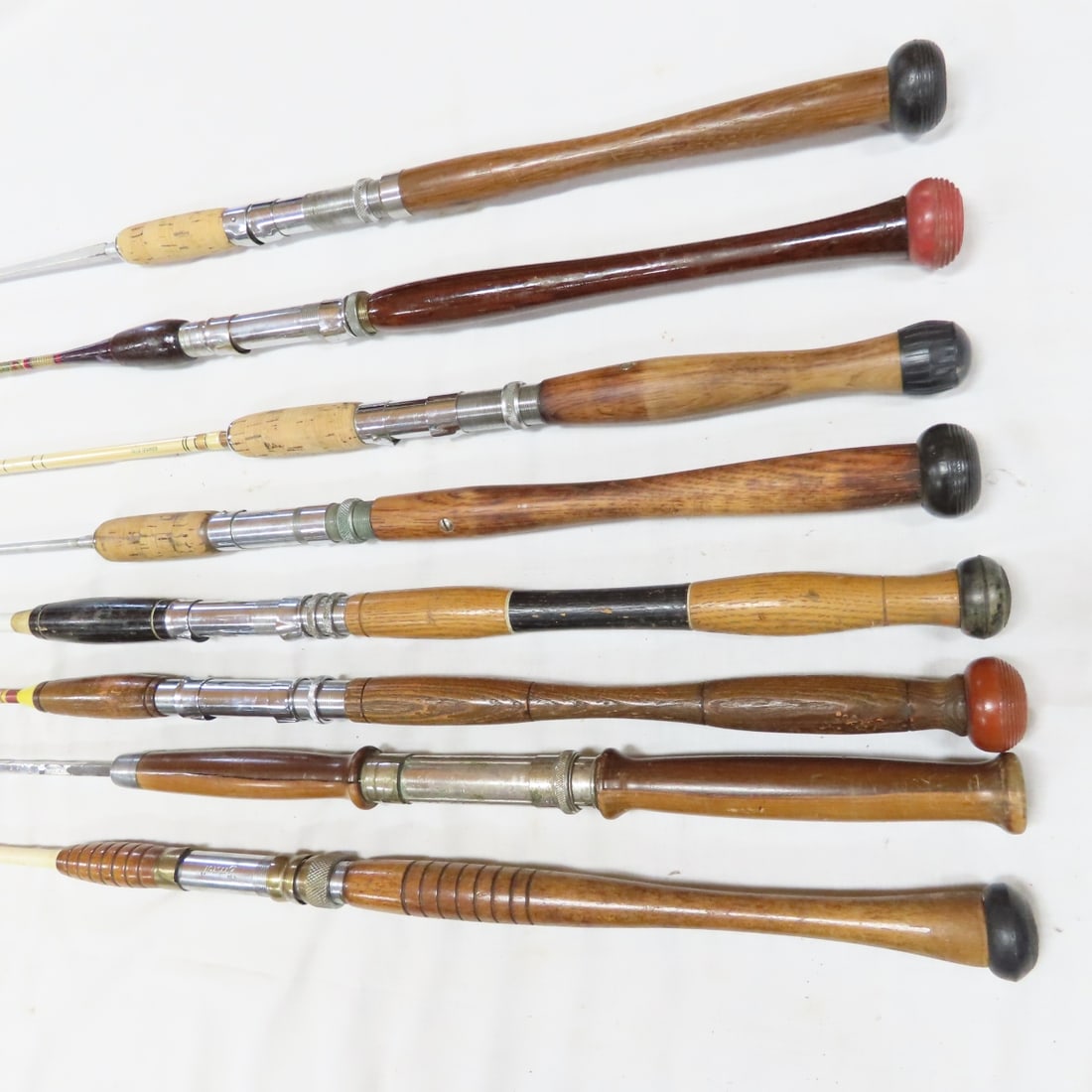 8 Vintage Baitcasting Trolling Fishing Rods - 2