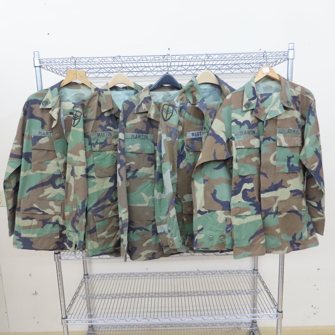 5 M/S US Army Woodland Camo BDU Jackets, Trousers (1 of 20)