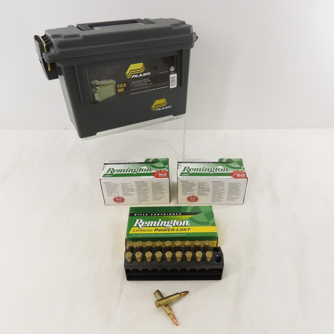 Ammunition: 120 Rounds Remington 223 Remington: Ammunition: 120 Rounds Remington 223 Remington - in plastic ammunition can. LOT SIZE" 12x8x6" 4 LBS All information and photos, which are part of the description) are intended to be as accurate as