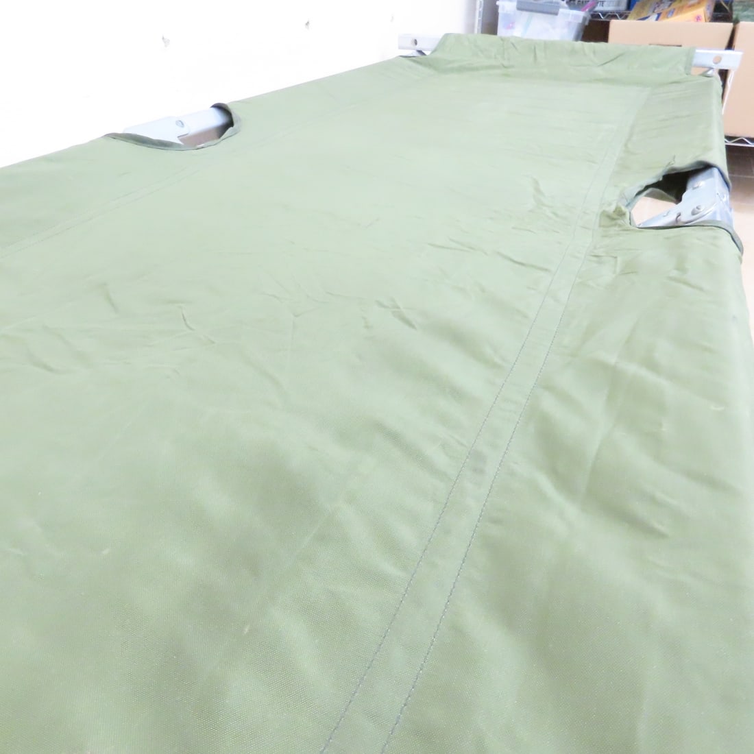 US Army Reyes FSCM 64307 Foldable Aluminum Cot - 5