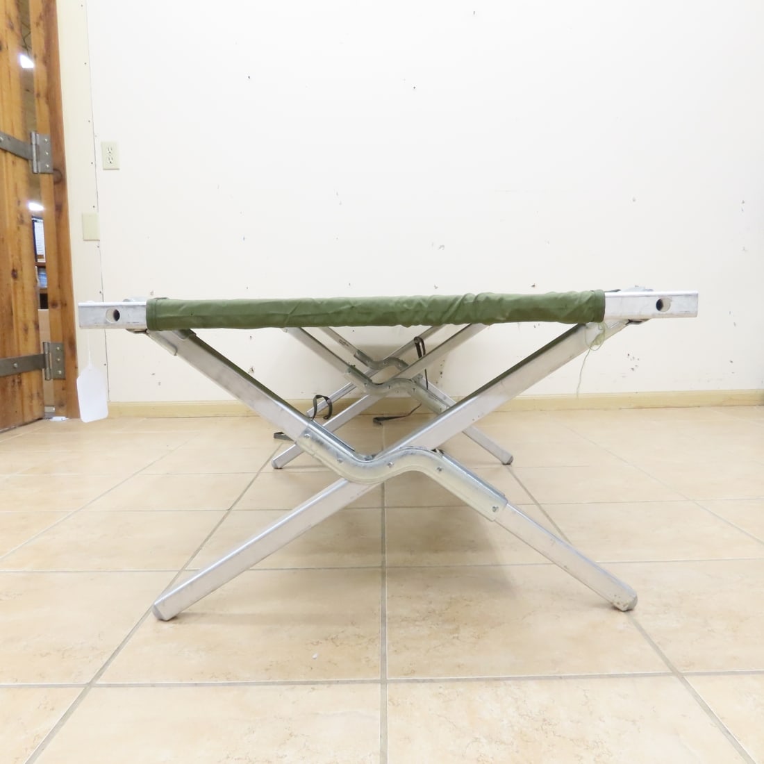 US Army Reyes FSCM 64307 Foldable Aluminum Cot - 7