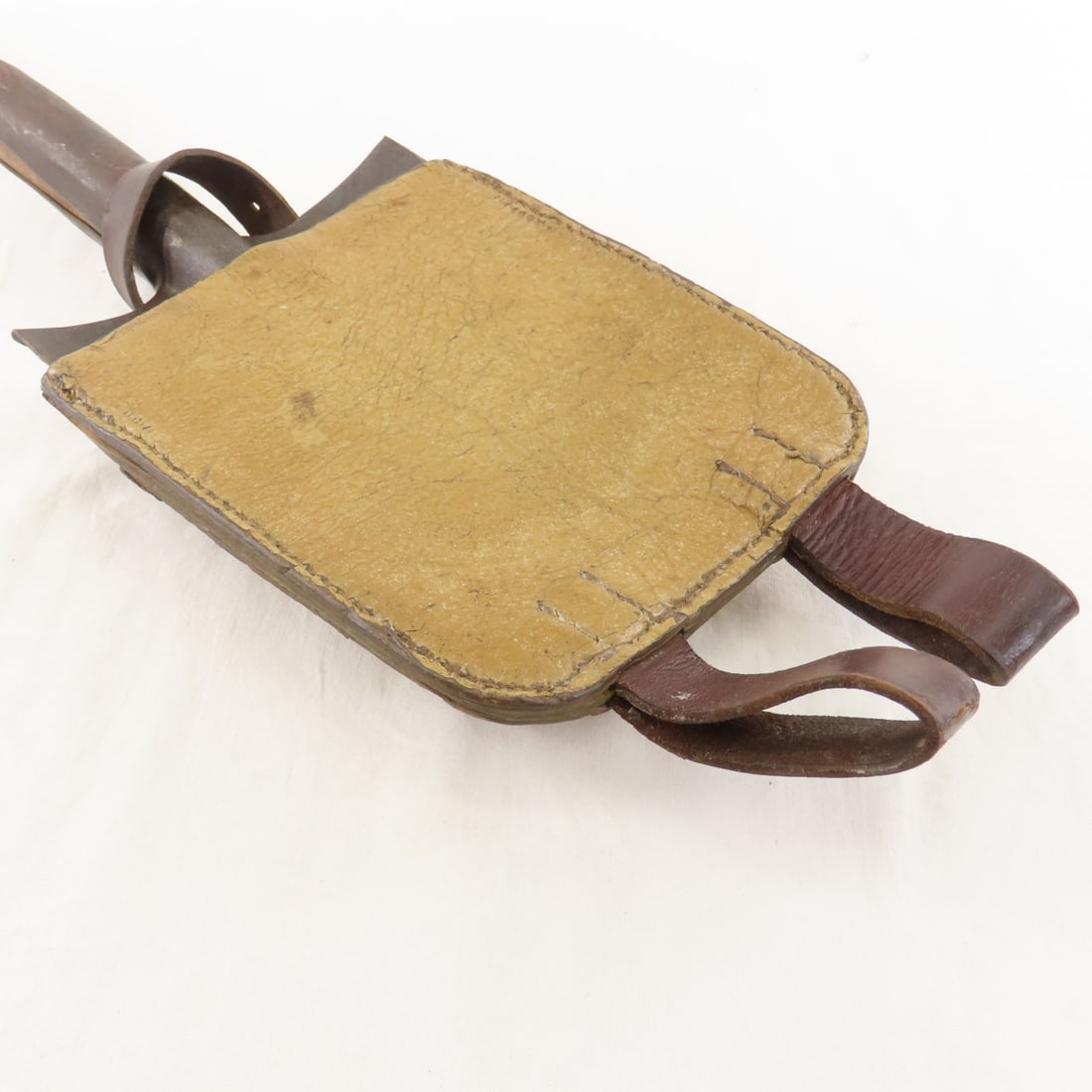 1943 German REX Straight Shovel w/Leather Carrier - 3