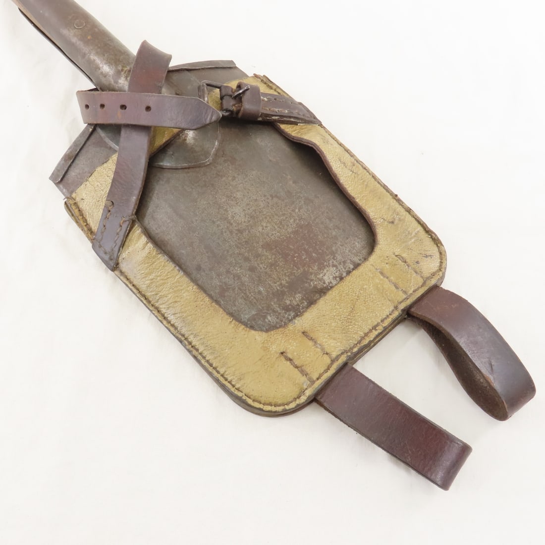 1943 German REX Straight Shovel w/Leather Carrier - 5