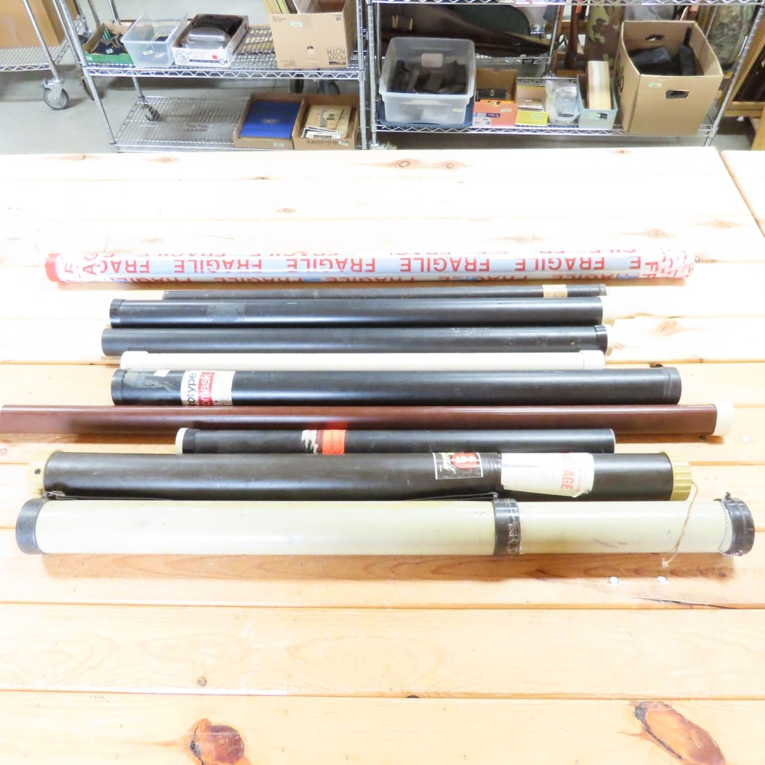 Large Collection of Fishing Pole Cases & Tubes - 5